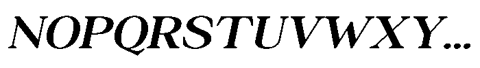 Silvera Text Bold Expanded Slanted Font UPPERCASE