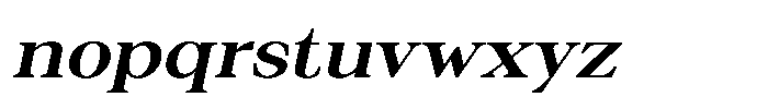 Silvera Text Bold Expanded Slanted Font LOWERCASE