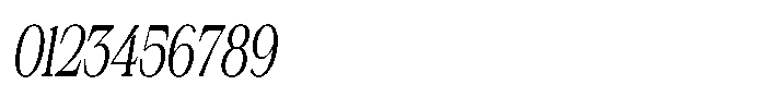 Silvera Text Condensed Italic Font OTHER CHARS