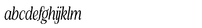 Silvera Text Condensed Italic FONT