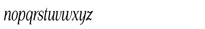 Silvera Text Condensed Italic Font LOWERCASE