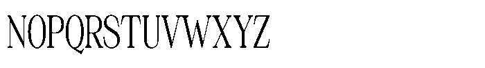 Silvera Text Condensed Font UPPERCASE