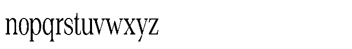 Silvera Text Condensed Font LOWERCASE