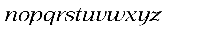 Silvera Text Expanded Italic Font LOWERCASE