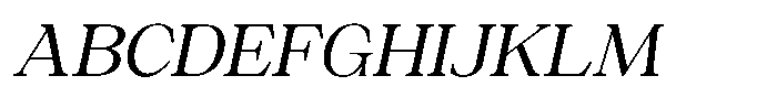 Silvera Text Expanded Slanted Font UPPERCASE