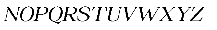 Silvera Text Expanded Slanted Font UPPERCASE