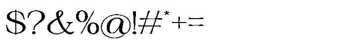 Silvera Text Expanded Font OTHER CHARS