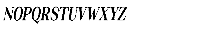Silvera Text Extra Bold Condensed Italic Font UPPERCASE