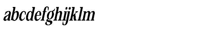 Silvera Text Extra Bold Condensed Slanted FONT