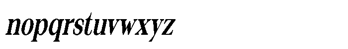 Silvera Text Extra Bold Condensed Slanted Font LOWERCASE