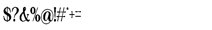 Silvera Text Extra Bold Condensed Font OTHER CHARS