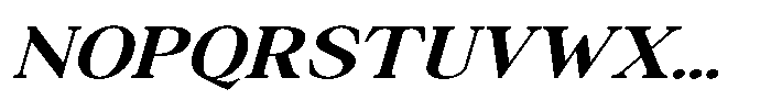 Silvera Text Extra Bold Expanded Italic Font UPPERCASE