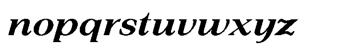 Silvera Text Extra Bold Expanded Italic Font LOWERCASE