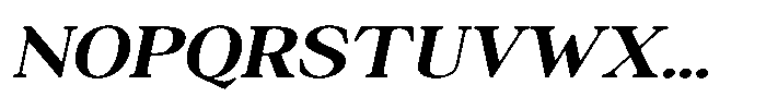 Silvera Text Extra Bold Expanded Slanted Font UPPERCASE