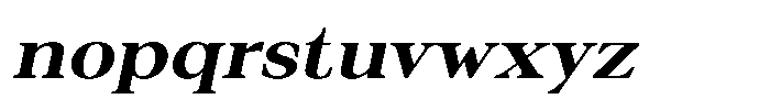 Silvera Text Extra Bold Expanded Slanted Font LOWERCASE