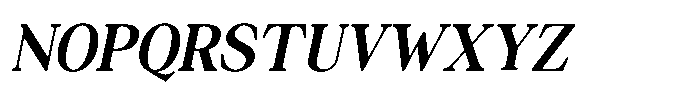 Silvera Text Extra Bold Slanted Font UPPERCASE