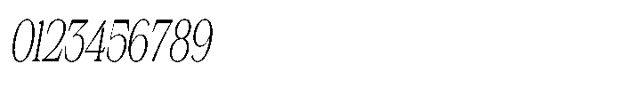 Silvera Text Extra Light Condensed Italic Font OTHER CHARS