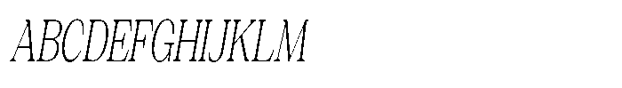 Silvera Text Extra Light Condensed Italic Font UPPERCASE