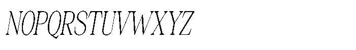 Silvera Text Extra Light Condensed Italic Font UPPERCASE