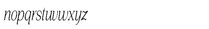 Silvera Text Extra Light Condensed Italic Font LOWERCASE