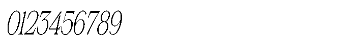 Silvera Text Extra Light Condensed Slanted Font OTHER CHARS