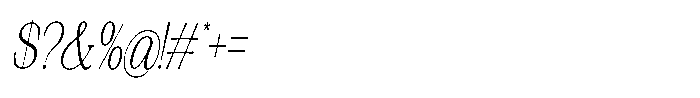 Silvera Text Extra Light Condensed Slanted Font OTHER CHARS