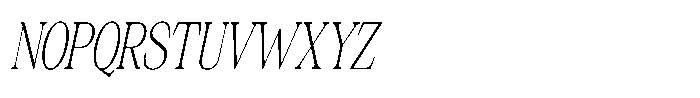 Silvera Text Extra Light Condensed Slanted Font UPPERCASE