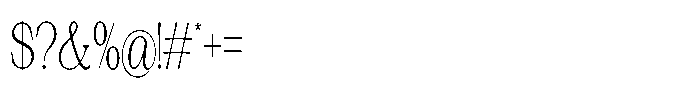 Silvera Text Extra Light Condensed Font OTHER CHARS