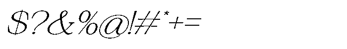 Silvera Text Extra Light Expanded Italic Font OTHER CHARS