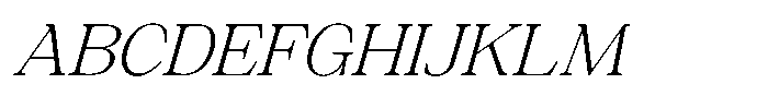 Silvera Text Extra Light Expanded Italic Font UPPERCASE