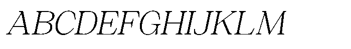 Silvera Text Extra Light Expanded Slanted Font UPPERCASE