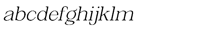 Silvera Text Extra Light Expanded Slanted FONT