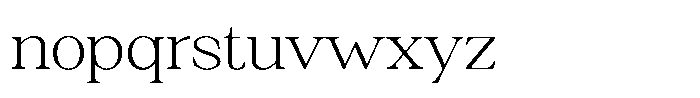 Silvera Text Extra Light Expanded Font LOWERCASE