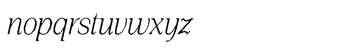 Silvera Text Extra Light Italic Font LOWERCASE