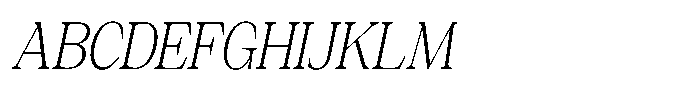 Silvera Text Extra Light Slanted Font UPPERCASE