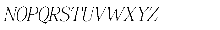 Silvera Text Extra Light Slanted Font UPPERCASE