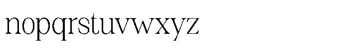 Silvera Text Extra Light Font LOWERCASE