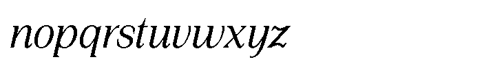 Silvera Text Italic Font LOWERCASE