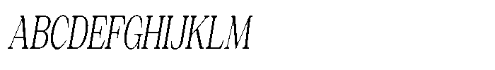 Silvera Text Light Condensed Italic Font UPPERCASE