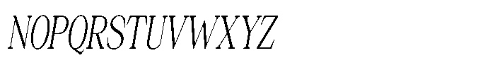 Silvera Text Light Condensed Italic Font UPPERCASE