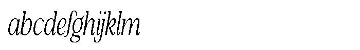 Silvera Text Light Condensed Italic FONT