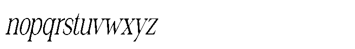Silvera Text Light Condensed Slanted Font LOWERCASE