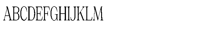 Silvera Text Light Condensed Font UPPERCASE