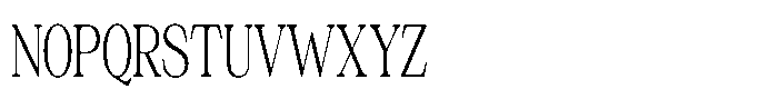 Silvera Text Light Condensed Font UPPERCASE