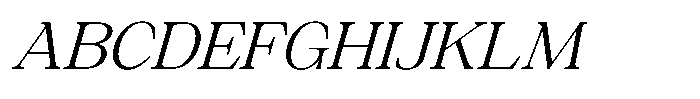 Silvera Text Light Expanded Italic Font UPPERCASE