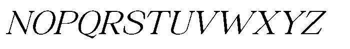 Silvera Text Light Expanded Italic Font UPPERCASE
