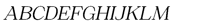 Silvera Text Light Expanded Slanted Font UPPERCASE