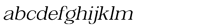 Silvera Text Light Expanded Slanted FONT