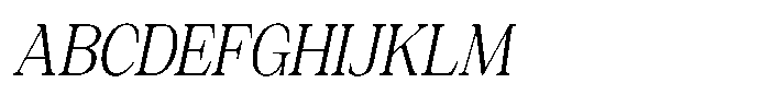 Silvera Text Light Slanted Font UPPERCASE
