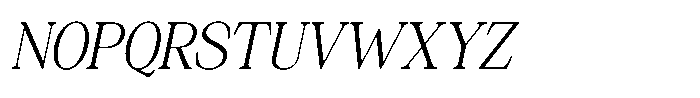 Silvera Text Light Slanted Font UPPERCASE